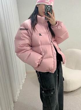 立领宽松羽绒服外套加厚面包服