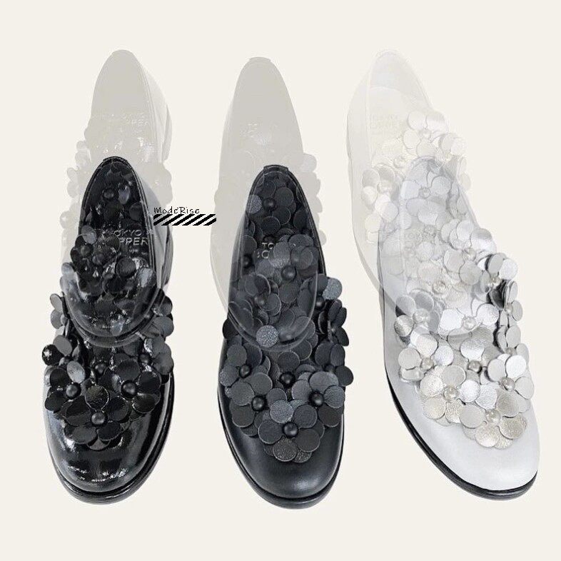 浅口亮片圆头玛丽珍皮鞋平底鞋