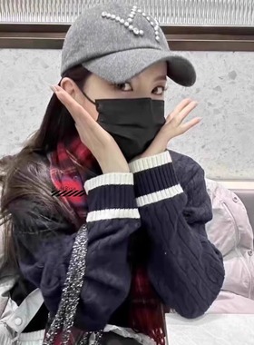 杨超越同款正品OPENYY冬款字母刺绣柳钉羊毛混纺毛呢棒球帽鸭舌帽