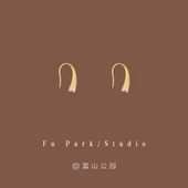 「水滴方糖」轻奢气质百搭金色小众耳饰设计感素圈日常精致耳环