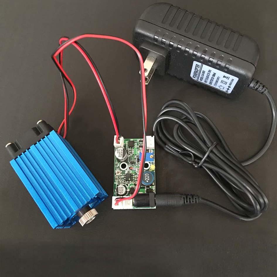 488nm60mW 12V天蓝色光舞台点状/一字/十字激光模组可调光斑大小