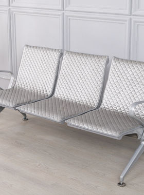 连体椅子套三人位排椅坐垫医院银行诊所连排椅子套加厚绒面椅子垫