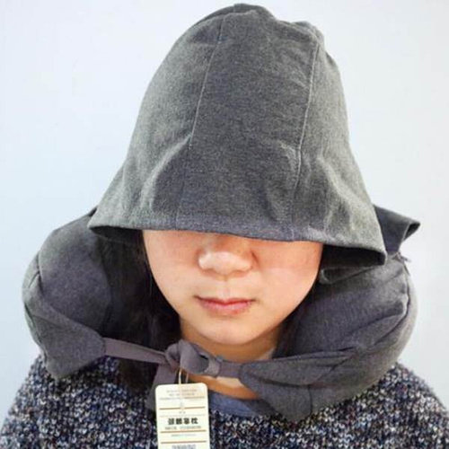 头枕办公室睡觉神器颈枕车内旅行u型枕连帽子脖子靠枕u枕坐车午睡