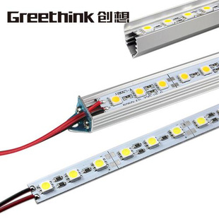 柜台灯5050贴片硬灯条长条12V铝槽P超亮珠宝货Z架展示柜 led灯带
