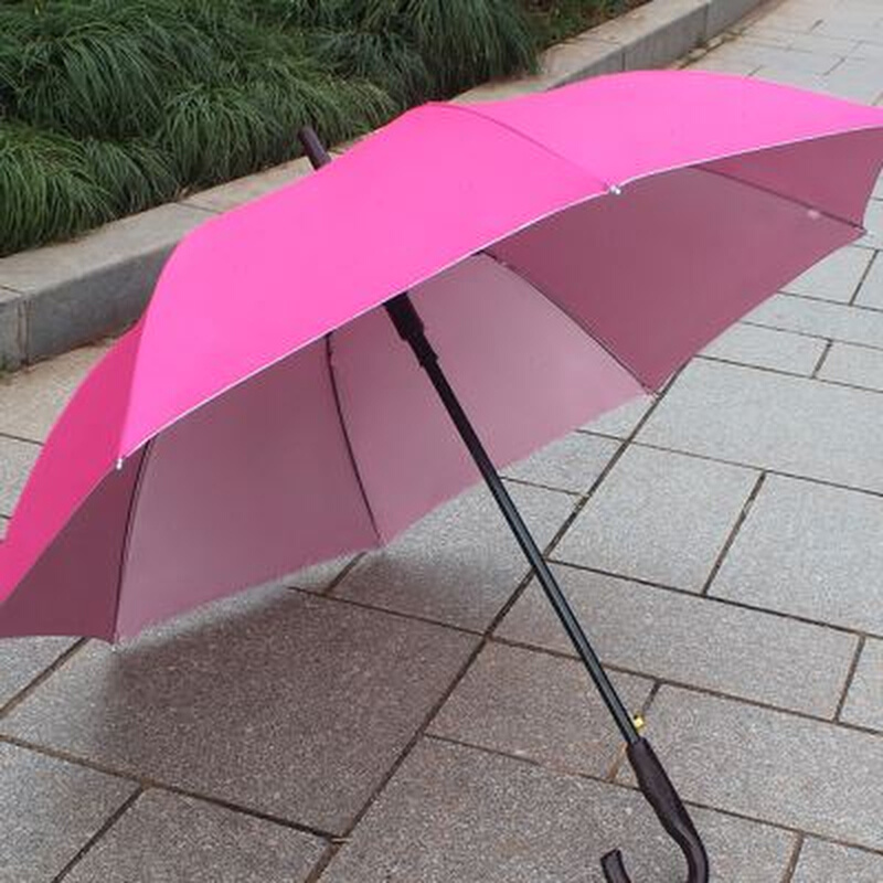 8骨弯把长e柄遮阳商务晴雨伞定做加C大广告伞定制礼品印字印刷log