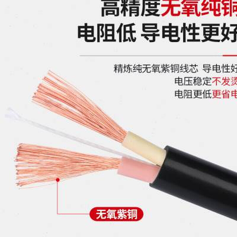 户外纯铜芯电缆线2芯家用电线软线15 25 4平方电源延长线护套线