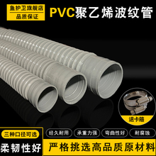 鱼缸pvc螺纹管波纹管加粗水管50mm毫米40 32大口径下水软管排水管