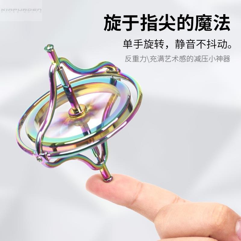 合金黑科技反重力陀螺仪玩具悬浮平衡指尖陀螺炫彩反牛顿陀螺解压图片