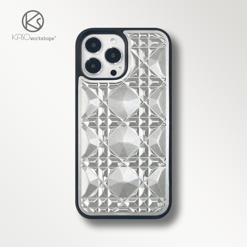 KASO钻石纹原创立体皮革适用苹果13promax手机壳iPhone12新款保护时尚设计网红女神款小众女11高级感潮牌简约