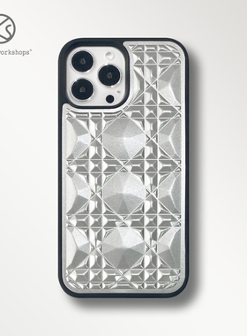 KASO钻石纹原创立体皮革适用苹果13promax手机壳iPhone12新款保护时尚设计网红女神款小众女11高级感潮牌简约