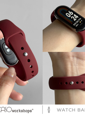 KASO适用小米手环10表带8/NFC液态硅胶手表带智能运动手表XIAOMI八九代男生女生腕带春夏新款透气9NFC