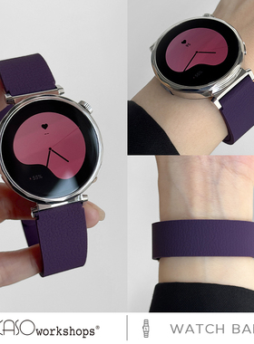 KASO适用华为gt5手表带41mm专用gt4新款皮纹硅胶磁吸watch腕带gt3女士高级gt6秋冬撞色5Pro男女款运动荣耀18