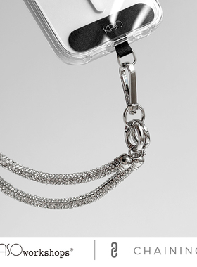 KAS手机挂绳长款斜挎水钻挂链可斜挂镶钻链轻奢ins满钻挂件结实通用手腕短挂件ccd相机链长款奢华挂脖吊绳