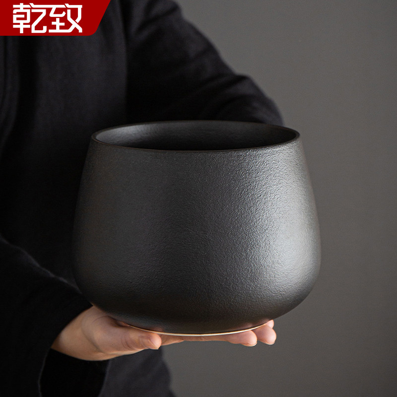 陶瓷茶洗家用大号水盂茶渣缸功夫茶道配件大全废水烟灰缸建水笔洗