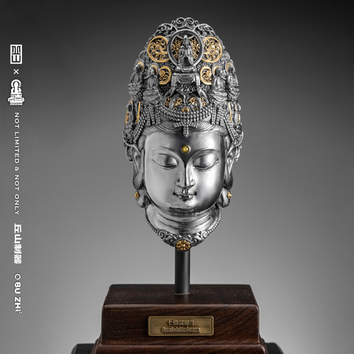 七佛宝冠观音摆件吕一联名925银