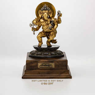 925银青铜 摆件造像艺术品 不止不只&浮生居联名 欢喜天.象神