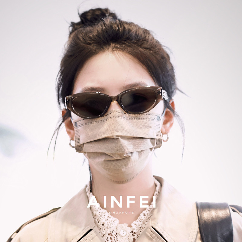 GM复古墨镜女款猫眼章若楠同款太阳镜2024新款防晒开车眼镜rococo