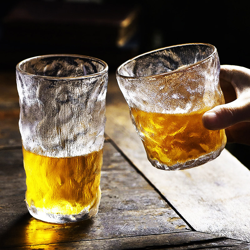 冰川纹玻璃杯高颜值水杯