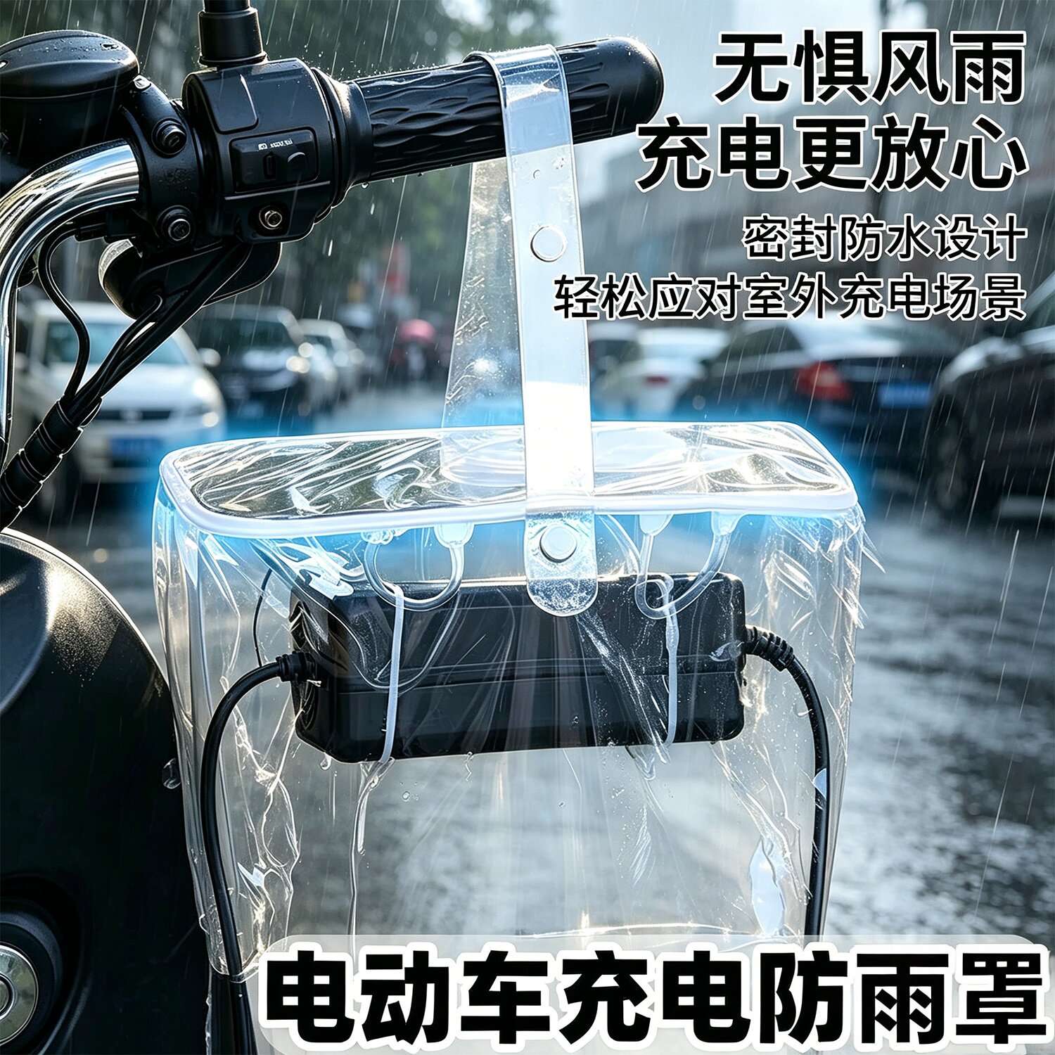 电动车充电器防雨罩防晒可折叠