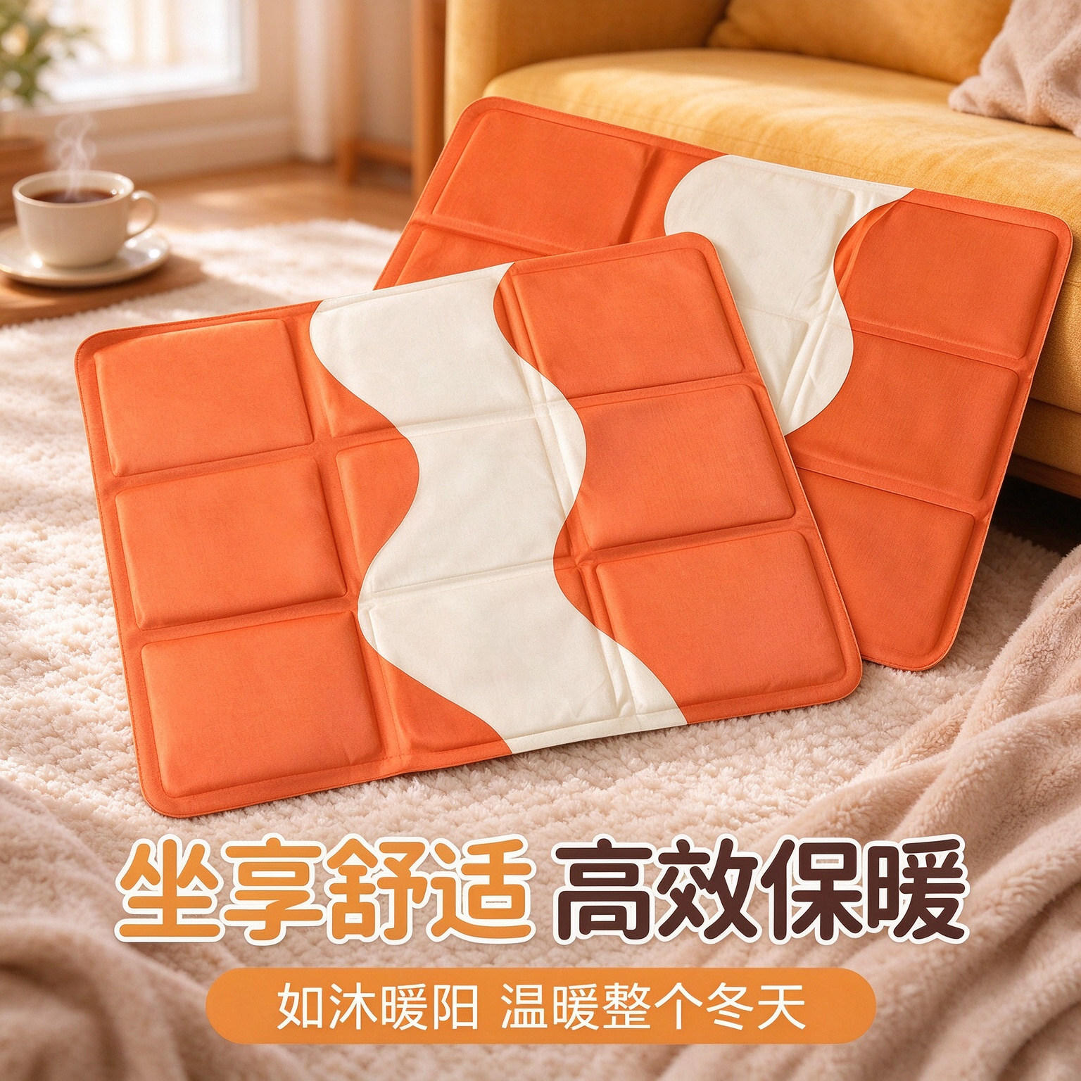 自发热坐垫冬季保暖坐垫防寒神器
