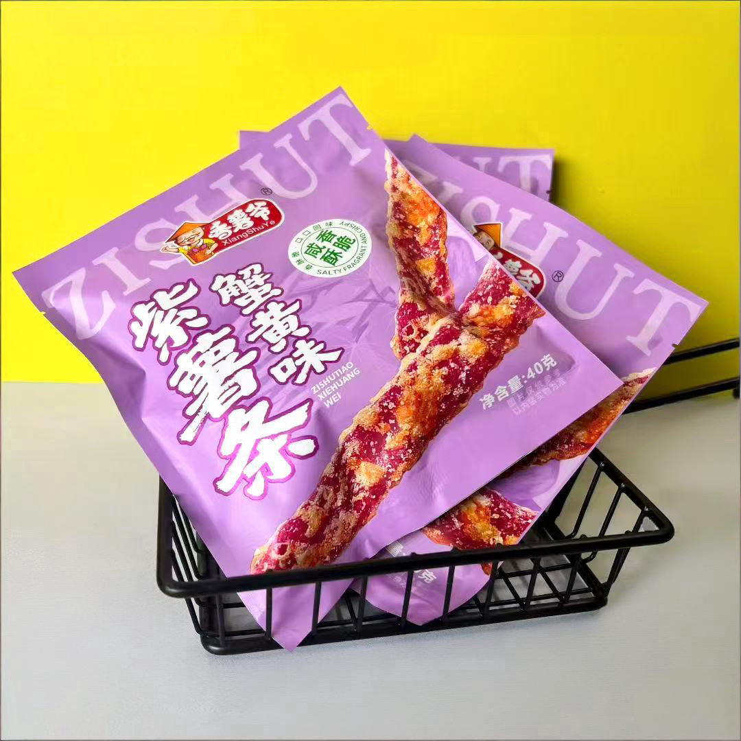 蟹黄味紫薯条紫薯脆片非油炸地瓜条番薯干地瓜办公室零食下午茶小