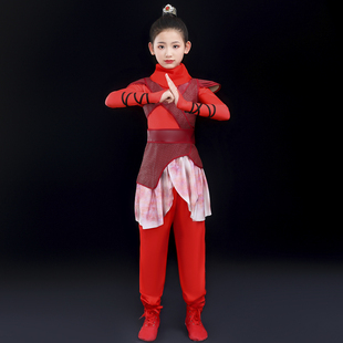 小荷风采再现花木兰儿童演出服古装汉服女童士兵铠甲舞蹈表演服装