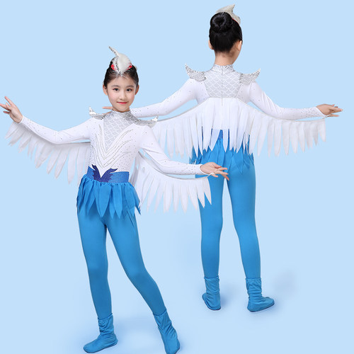 女童小鸟翅膀动物儿童演出服包邮