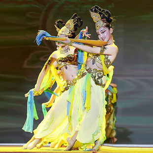 敦煌儿童演出服民族舞蹈服女六一古典服装新款飞天丝路天音表演服