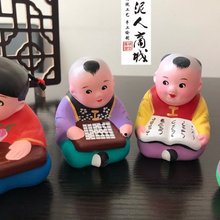 琴棋书画 泥人张手工艺品装 送老师学生摆件促 饰摆件 厂天津正品