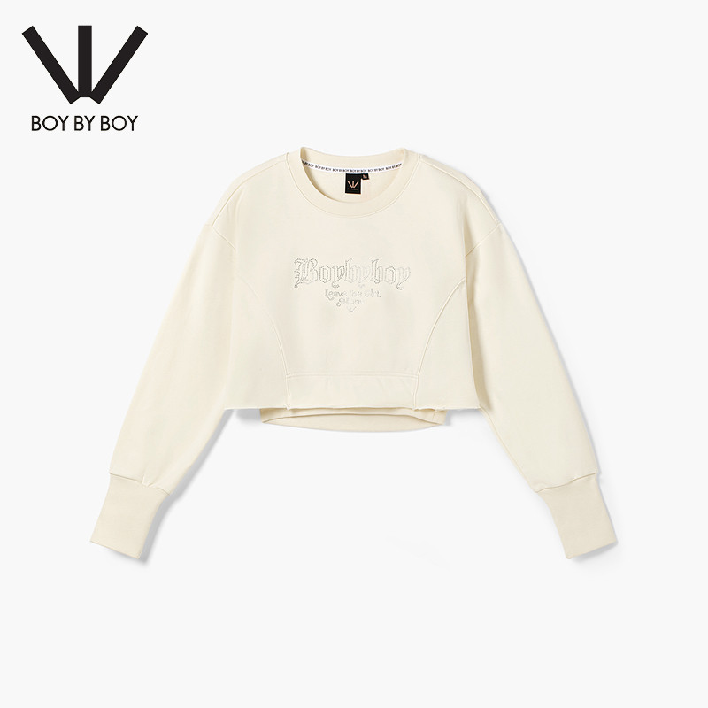 BOY BY BOY商场同款潮牌女装25春秋款针织圆领套头卫衣W03005