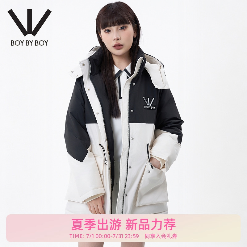 BOY BY BOY商场同款潮牌女装冬季宽松时尚羽绒服W244W70082