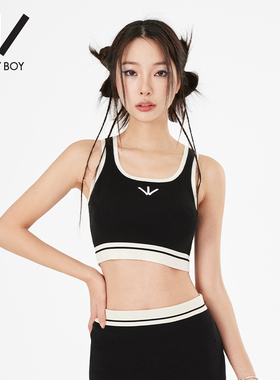 Boy By Boy潮牌女装修身毛织吊带背心朋克舒适夏季W20000