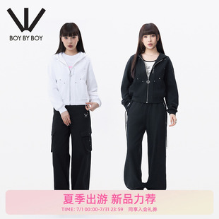 时尚 潮牌女装 25春新品 卫衣W06005 针织连帽开衫 BOY BOY商场同款