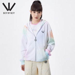 潮牌女装 BOY BOY商场同款 卫衣W06012 25春新品 宽松针织连帽开衫