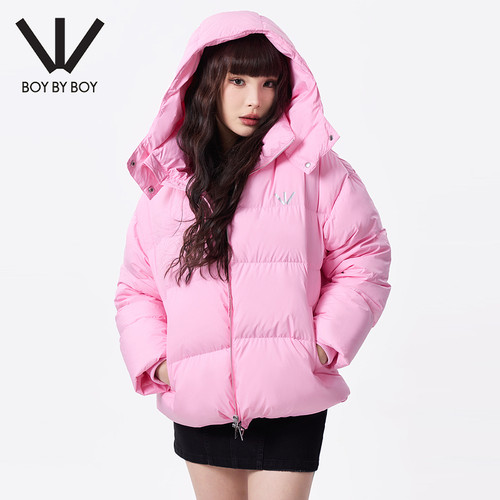 BOY BY BOY商场同款潮牌女装冬季宽松薄款中长款羽绒服W70081