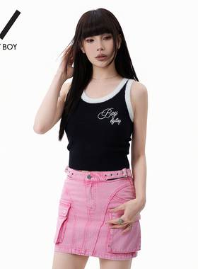 BOY BY BOY商场同款潮牌女装25春秋款修身高弹时尚潮流背心W73004
