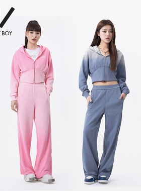 BOY BY BOY商场同款潮牌女装春秋合身针织连帽开衫卫衣W06081