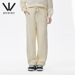 潮牌女装 BOY商场同款 冬季 宽松厚款 W15010 BOY 加绒长裤