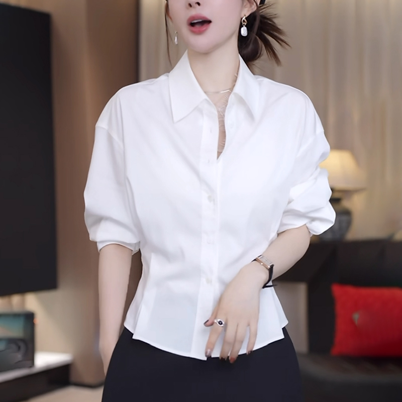【送运费险】抖音爆款白色衬衫女