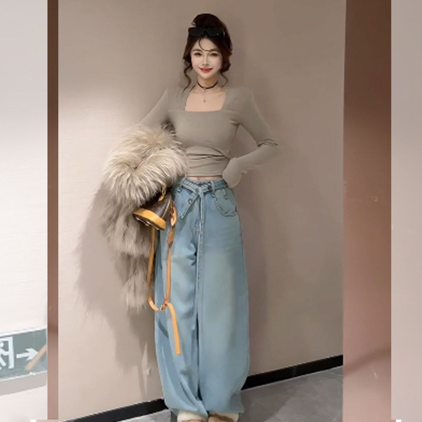 洋气韩冬~纯欲风性感方领长袖上衣女修身德绒打底衫时尚辣妹内搭,女装/女士精品,大码内搭,淘宝优惠券,粉丝福利购,淘宝优惠卷