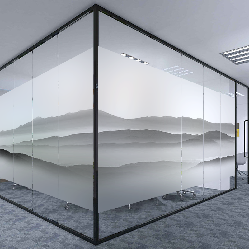 中国风办公室静电贴纸透光不透明