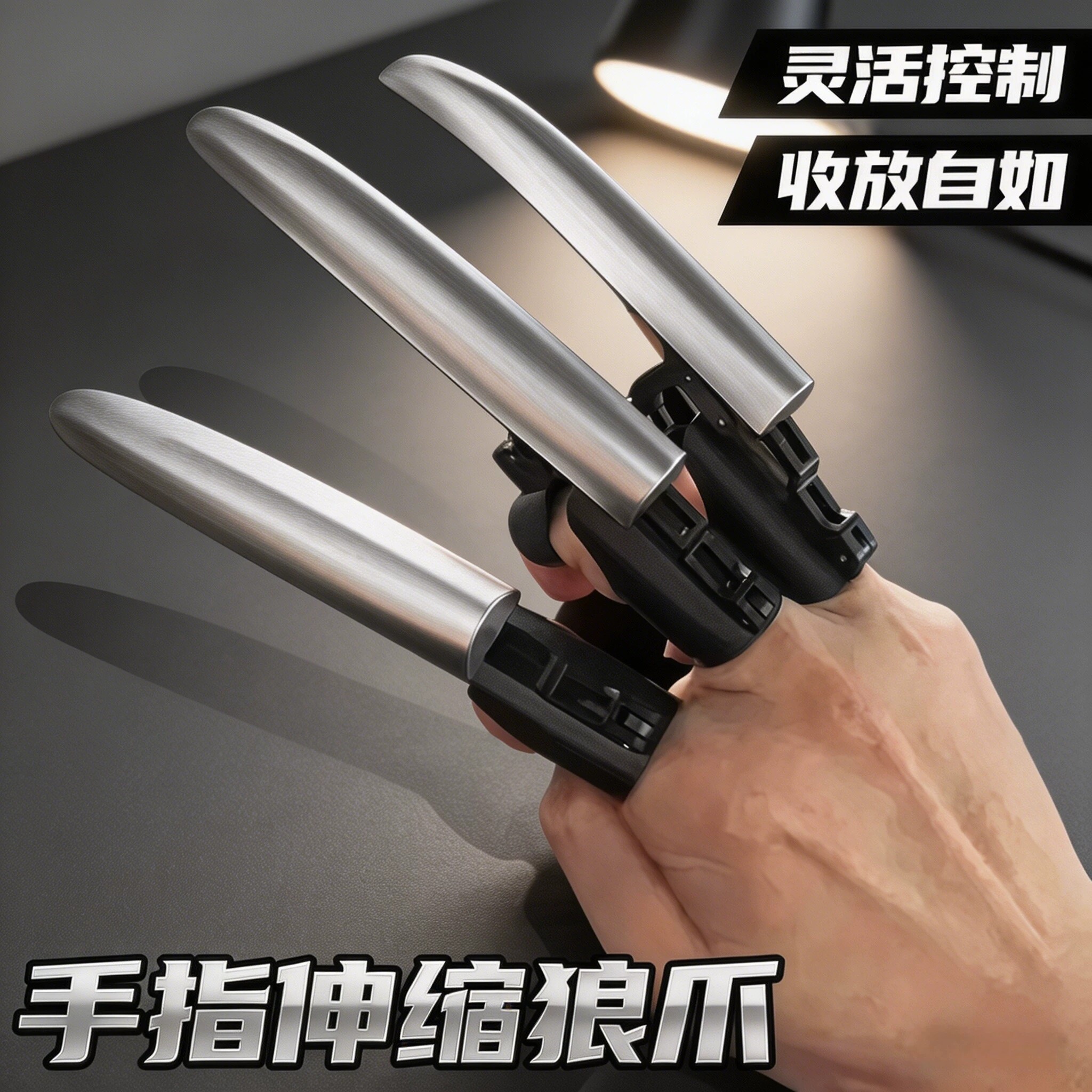 金刚狼爪其它玩具多功能变形伸缩机械潮玩抓花式指尖创意炫酷玩具