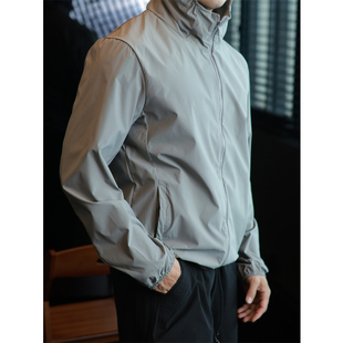 简素Design三防科技山系连帽工装 防晒衣休闲外套夏 夹克男宽松薄款