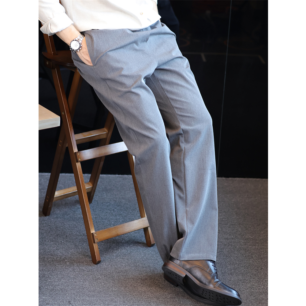 零染抗皱垂感天丝复古休闲西裤男
