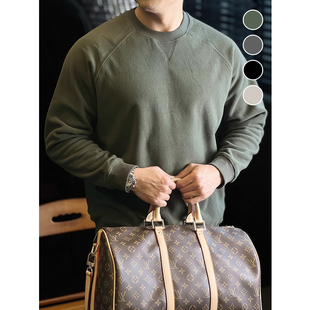 简素Design卫衣男外套重磅双面摇粒绒圆领加绒宽松打底衫 秋冬上衣