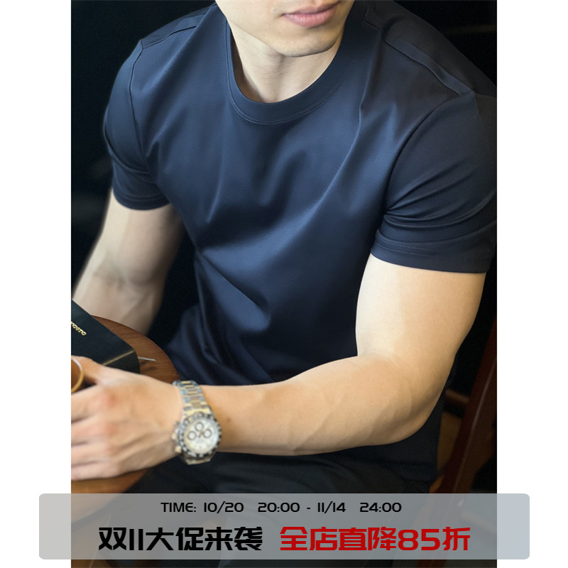 液氨凉感速干短袖t恤运动衣男夏