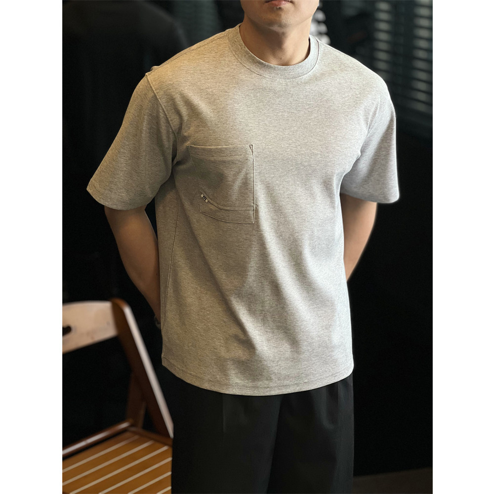 简素Design重磅透气简约口袋圆领短袖T恤男宽松休闲通勤上衣春夏,男装,T恤,淘宝优惠券,粉丝福利购,淘宝优惠卷