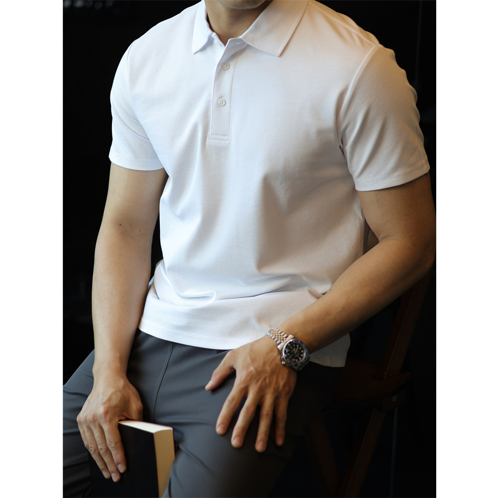 简素Design索罗娜凉感速干短袖polo衫男重磅休闲商务翻领T恤春夏