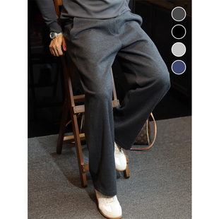 冬 运动直筒长裤 简素Design380g太空棉抽绳弯刀卫裤 男宽松休闲裤