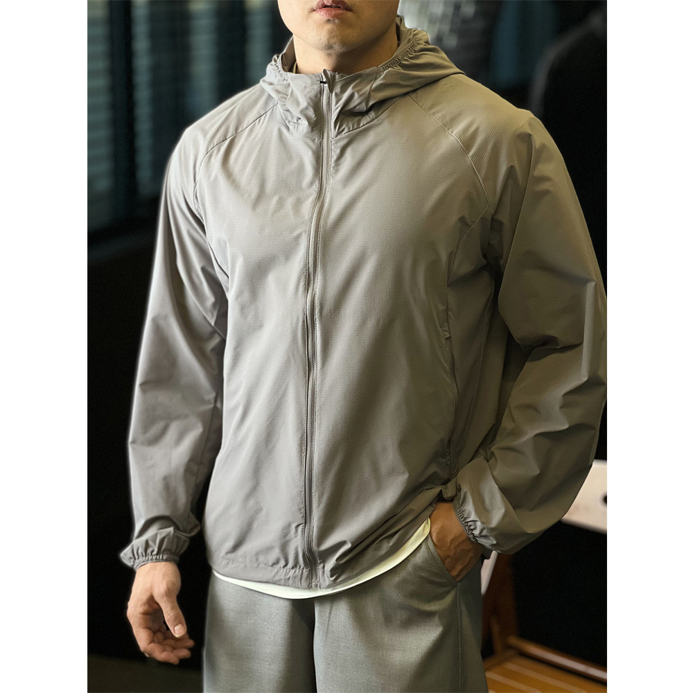 简素Design COOLMAX呼吸凉感连帽防晒外套男宽松休闲UPF50+春夏季